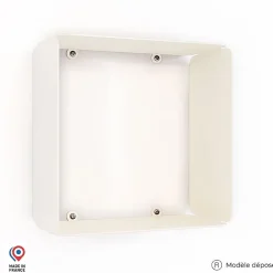 Etagère murale cube DECO-GEM, acier finition époxy blanc. L.30 x H.30 x P.15 cm