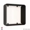 Etagère murale cube DECO-GEM, acier finition époxy noir. L.30 x H.30 x P.15 cm