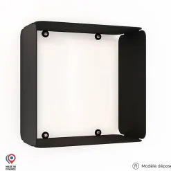 Etagère murale cube DECO-GEM, acier finition époxy noir. L.30 x H.30 x P.15 cm