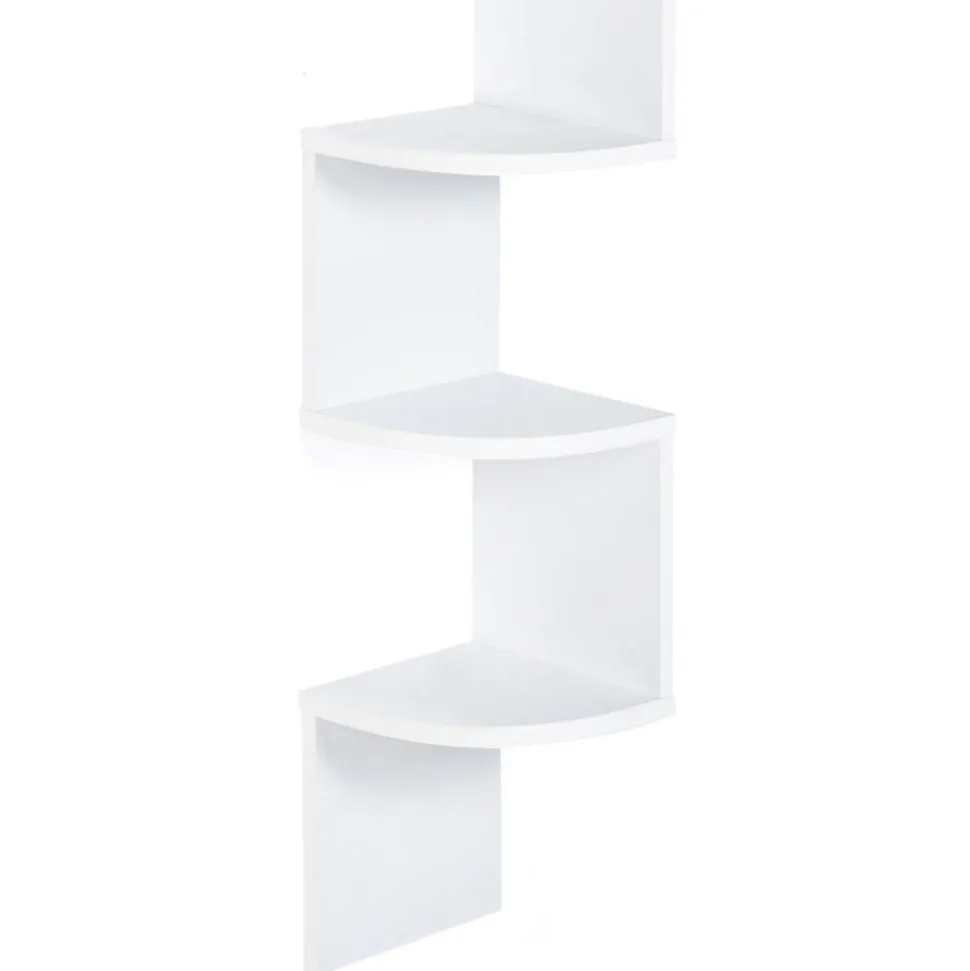 Etagère murale d'angle ISA 5 niveaux blanche
