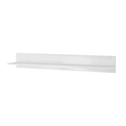 Etagère murale design 160 cm coloris blanc mat et blanc brillant Collection BREDA