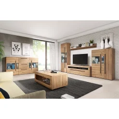 Etagère murale design BREDA 180 cm Coloris chene Style moderne
