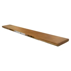Etagère Murale en Bois Teck Huilé Rectangle - Fixation Inclus - 18x120x900mm - Etagère de Bureau, Cuisine, Salle de bain