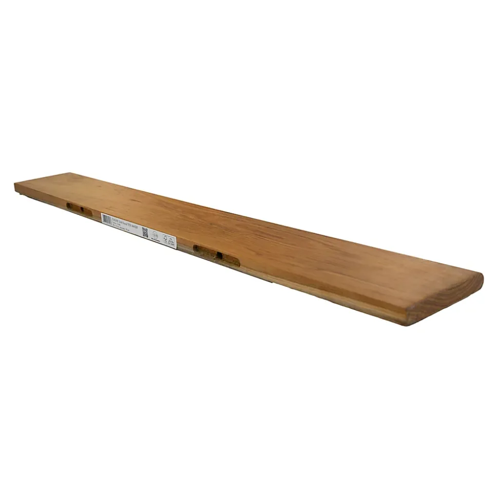 Etagère Murale en Bois Teck Huilé Rectangle - Fixation Inclus - 18x120x900mm - Etagère de Bureau, Cuisine, Salle de bain