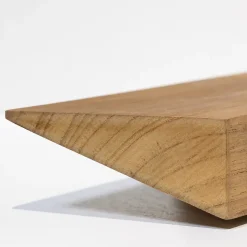 Etagère Murale en Bois Teck Huilée Rectangle - Pré-percée - 35x90x600mm - Etagère de Bureau, Cuisine, Salle de bain, Salon