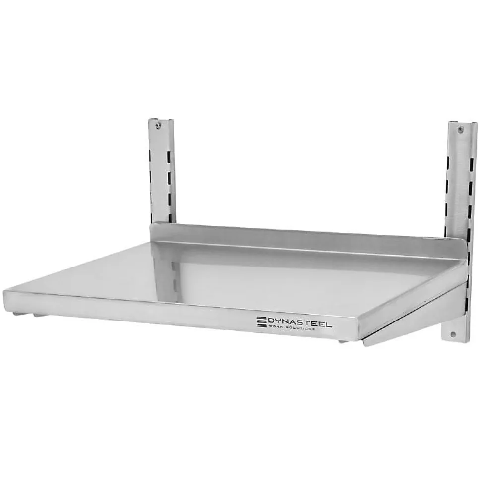 Etagère Murale en Inox sur Crémaillères - L 600 x P 400 mm
