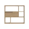 Etagère murale Harad 81x90x22 Panneau de particules Chêne clair Moderne
