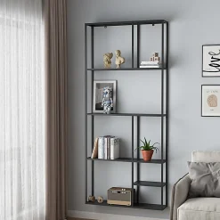 Etagère murale Jämijärvi acier 180 x 80 x 18 cm noir en.casa
