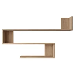 Etagère murale Kitee à 3 niveaux 71,5 x 120 x 14,5 cm effet chêne en.casa