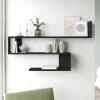 Etagère murale Kitee à 3 niveaux 71,5 x 120 x 14,5 cm noir en.casa
