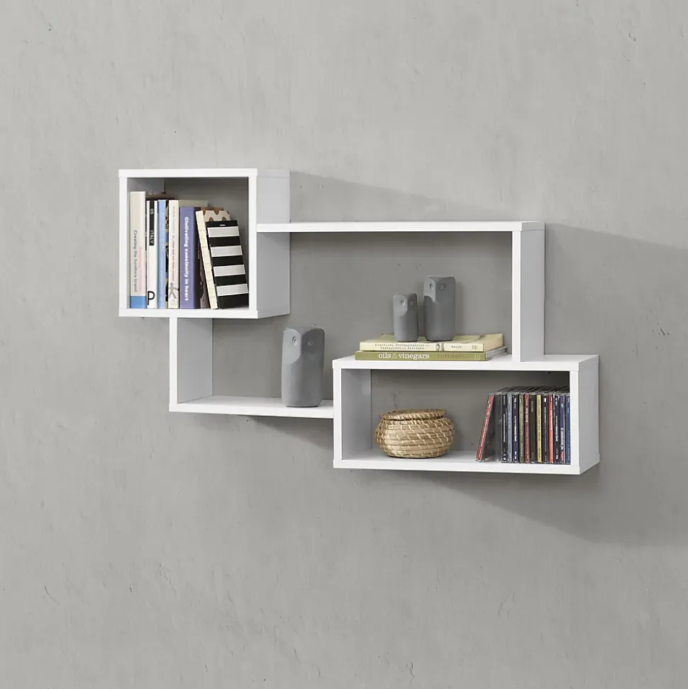 Etagère Murale Kvinesdal 87 x 18 x 54 cm Blanc en.casa