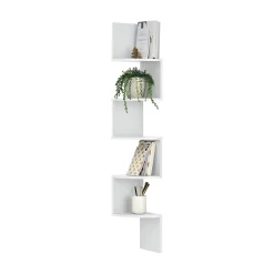 Etagère murale Lysaker blanc mat 123 x 20 x 20 cm en.casa