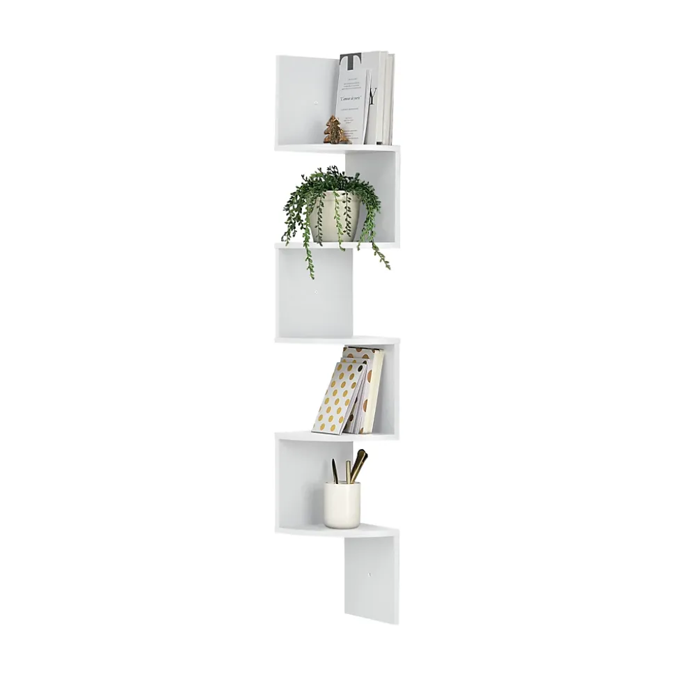 Etagère murale Lysaker blanc mat 123 x 20 x 20 cm en.casa