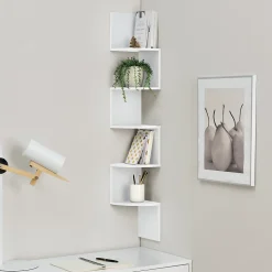Etagère murale Lysaker blanc mat 123 x 20 x 20 cm en.casa