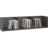 Etagère murale NELLO pour CD et DVD, en mélaminé gris mat
