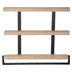 Etagère murale Nykoebing à 3 niveaux 67,5 x 79 x 8,5 cm pin naturel en.casa