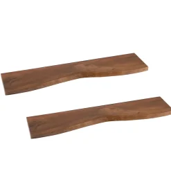 Etagère murale rectangulaire en bois d'acacia L115 (lot de 2) - EDGAR