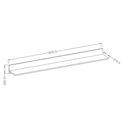 Etagère murale SANTIAGO 180 cm coloris chene clair