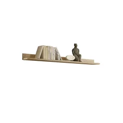 Etagère murale SHOW 157 cm Coloris chene clair MDF et panneaux de particules Design moderne