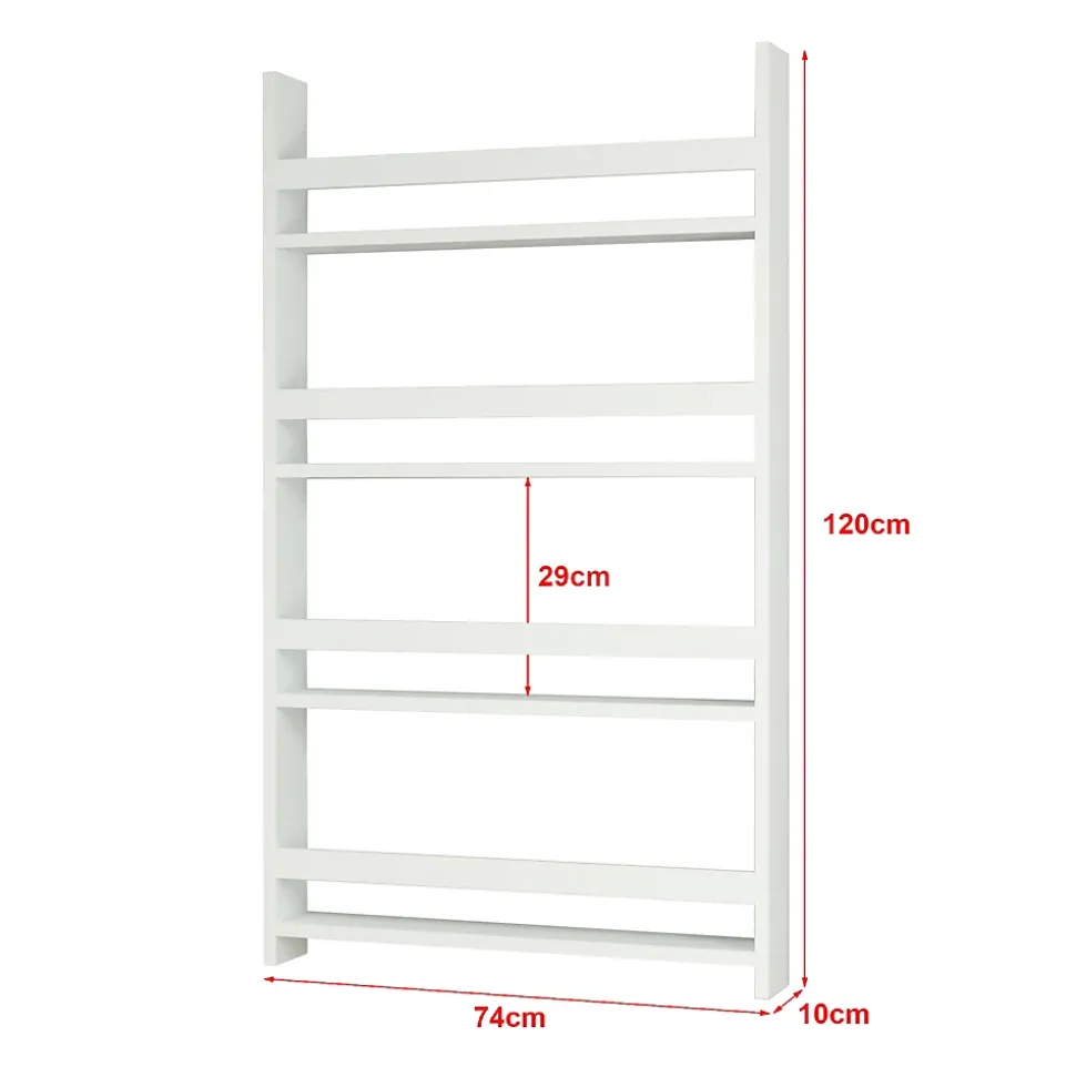 Etagère murale Sotenäs à 4 niveaux 120 x 74 x 10 cm blanc en.casa