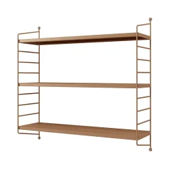 Etagère murale Strängnäs à 3 niveaux modulables 50 x 60 x 15 cm maron clair mat en.casa