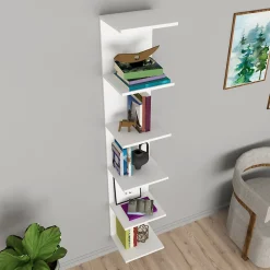Etagère murale Surahammar à 6 niveaux 180 x 35 x 32 cm blanc en.casa
