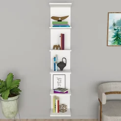 Etagère murale Surahammar à 6 niveaux 180 x 35 x 32 cm blanc en.casa