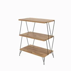 Etagère ouverte design industriel en bois et métal