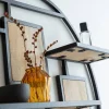 Etagère ronde en bois de manguier et métal Colm
