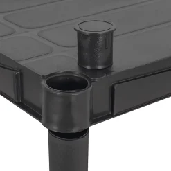 Etagère résine noire 4 tablettes L61xP31xH131cm Charge 30kg par étage ITOOLS