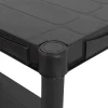 Etagère résine noire 5 tablettes L61xP31xH172 cm Charge 30kg par tablette ITOOLS