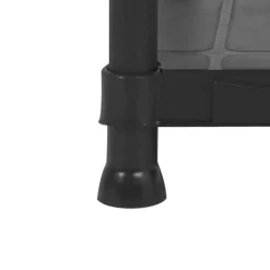 Etagère résine Noire 3 tablettes L61xP31xH95 cm Charge 30kg par étage ITOOLS