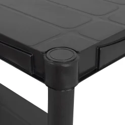 Etagère résine Noire 3 tablettes L61xP31xH95 cm Charge 30kg par étage ITOOLS