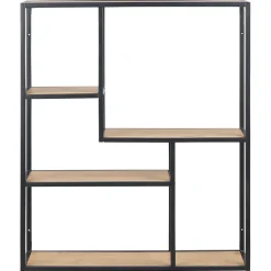 Etagère sur 3 niveaux asymétriques en MDF et métal