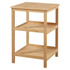 Etagère sur pied Ikerasak à 3 niveaux 60 x 40 x 40 cm bambou en.casa