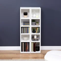 Etagères modulables MUSIQUE pour CD et DVD, en mélaminé blanc mat