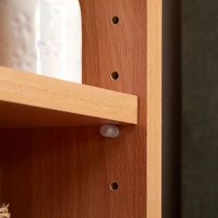 Etagères modulables MUSIQUE pour CD et DVD, en mélaminé couleur hêtre