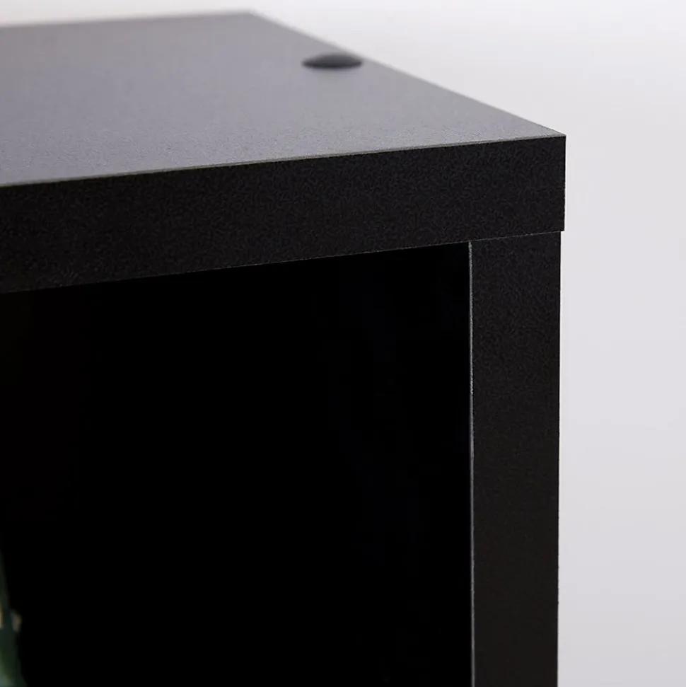 Etagères modulables MUSIQUE pour CD et DVD, en mélaminé noir mat