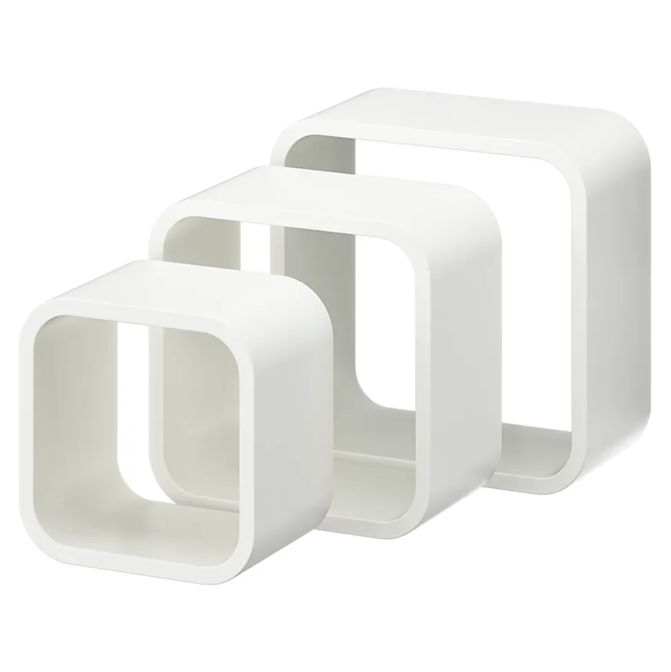 Etagères murales cubes modulables Cusko Form, blanc, 3 pièces