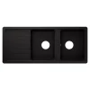 Evier à encastrer en composite quartz 2 bacs et égouttoir L. 116 x l. 50 x H. 28,2 cm GoodHome Alland