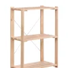 Evolution 3 étagères en bois massif, 76,5x38,5x110cm, Pin massif