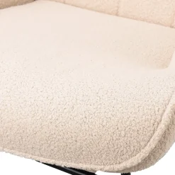 Fauteuil à Bascule,Fauteuil d'allaitement rembourré,pour Salon,Chambre à Coucher,Charge maximale,130 kg ,Beige,75 x 68 x 92 cm