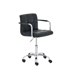 Fauteuil bureau CLP Lucy similicuir noir hauteur réglable