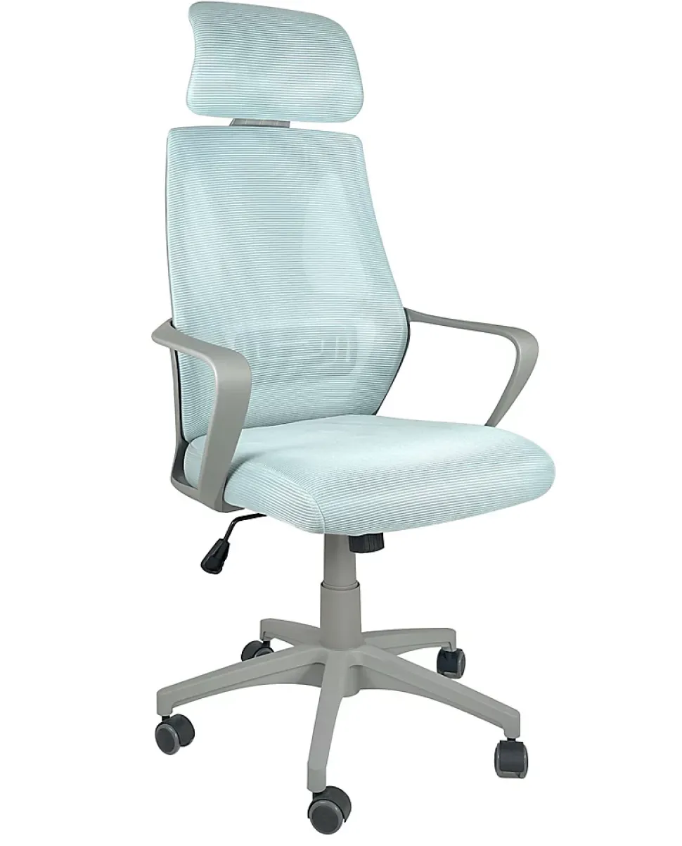 Fauteuil Bureau Ergonomique, Basculant Appuie Tête, Hauteur Réglable FAMA+ (gris)