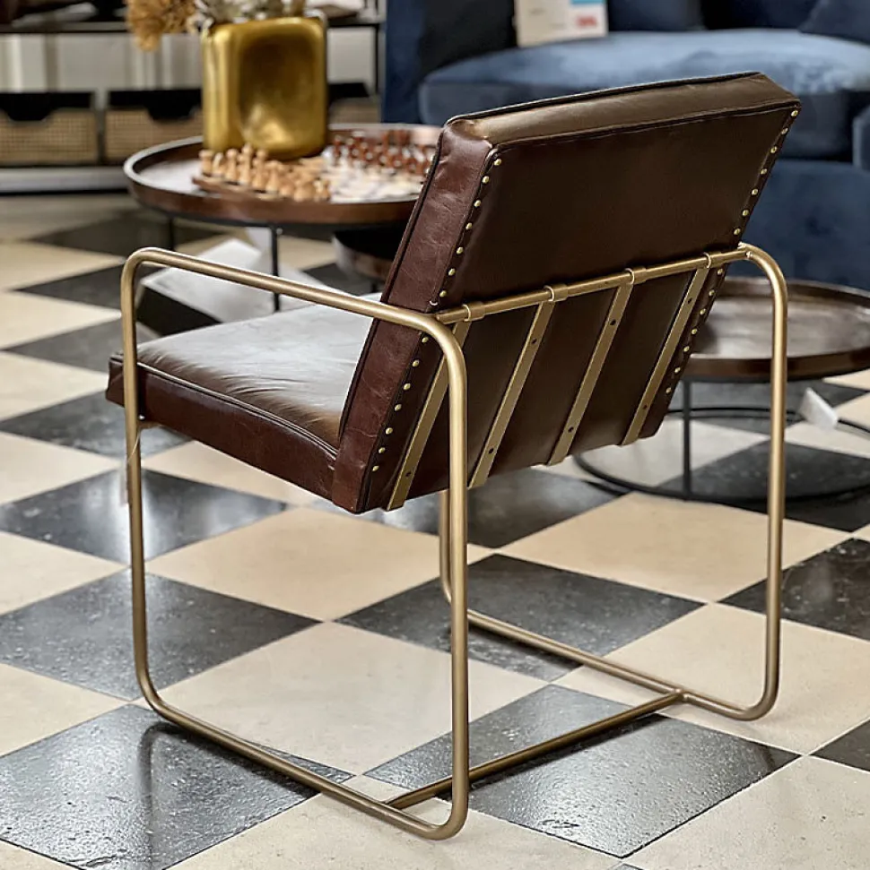 Fauteuil cuir circuit 85x68x57cm