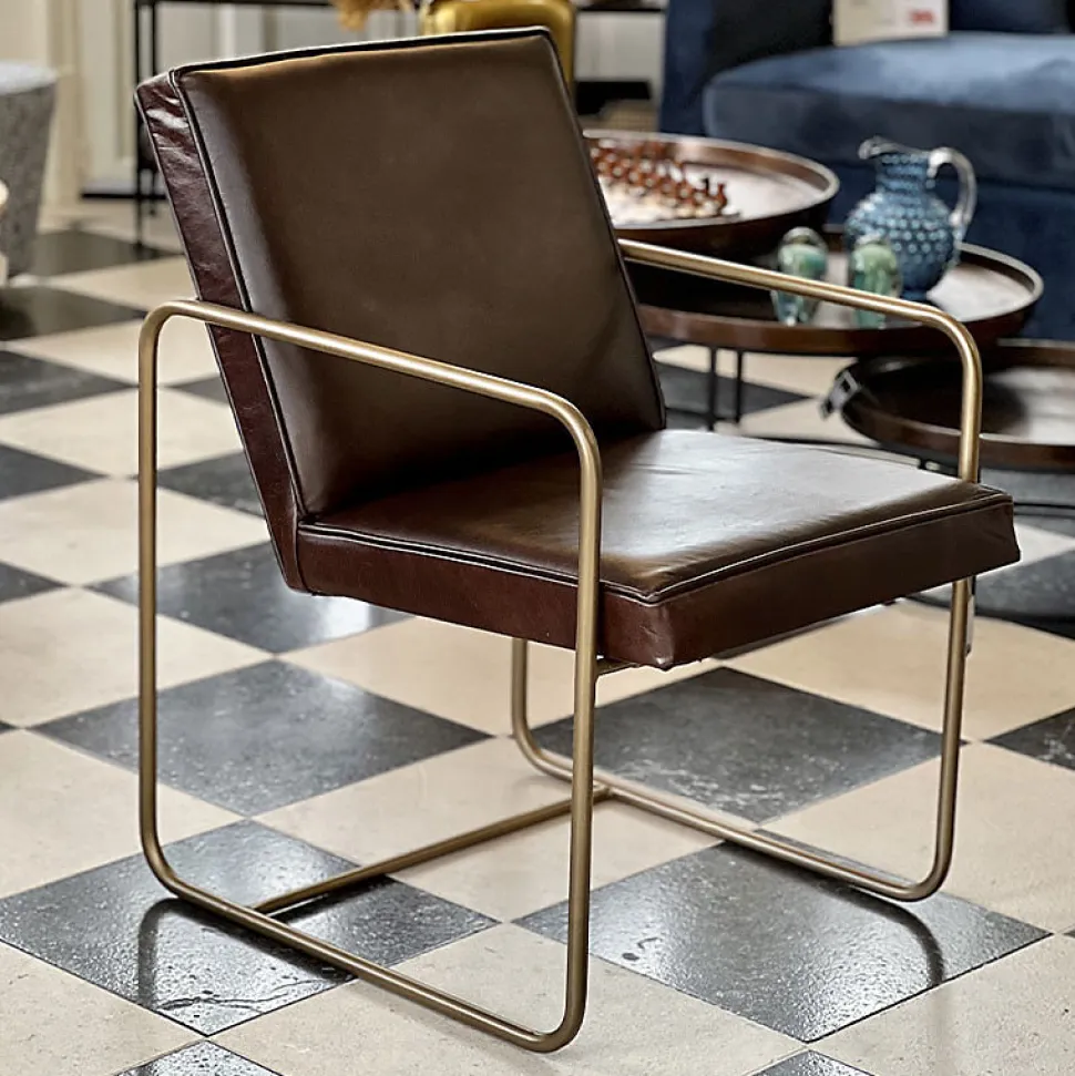 Fauteuil cuir circuit 85x68x57cm