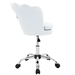 Fauteuil de bureau à roulettes bleu clair hauteur réglable chaise en velours