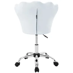 Fauteuil de bureau à roulettes bleu clair hauteur réglable chaise en velours