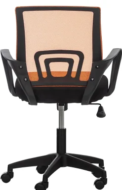 Fauteuil De Bureau Auburn, Chaise De Bureau En Maille Respirante, Chaise pivotante Hauteur réglable et Roulettes Orange