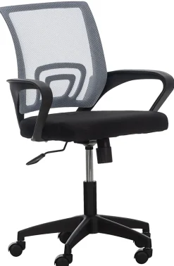 Fauteuil De Bureau Auburn, Chaise De Bureau En Maille Respirante, Chaise pivotante Hauteur réglable et Roulettes Gris